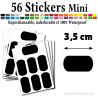 56 Etiquettes 3,5 cm - Stickers mini gommettes