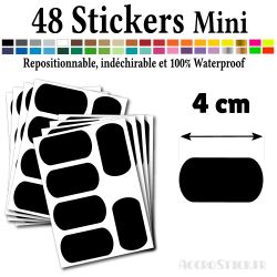 48 Etiquettes 4 cm - Stickers mini gommettes
