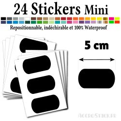 24 Etiquettes 5 cm - Stickers mini gommettes