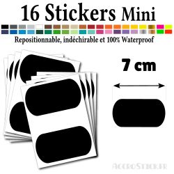 16 Etiquettes 7 cm - Stickers mini gommettes