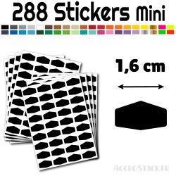 288 Etiquettes 1.6 cm - Stickers étiquettes gommettes
