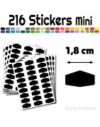 216 Etiquettes 1.8 cm - Stickers étiquettes gommettes