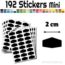 192 Etiquettes 2 cm - Stickers étiquettes gommettes