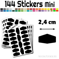144 Etiquettes 2.4 cm - Stickers étiquettes gommettes