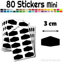 80 Etiquettes 3 cm - Stickers étiquettes gommettes
