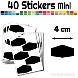 40 Etiquettes 4 cm - Stickers étiquettes gommettes