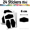 24 Etiquettes 6 cm - Stickers étiquettes gommettes