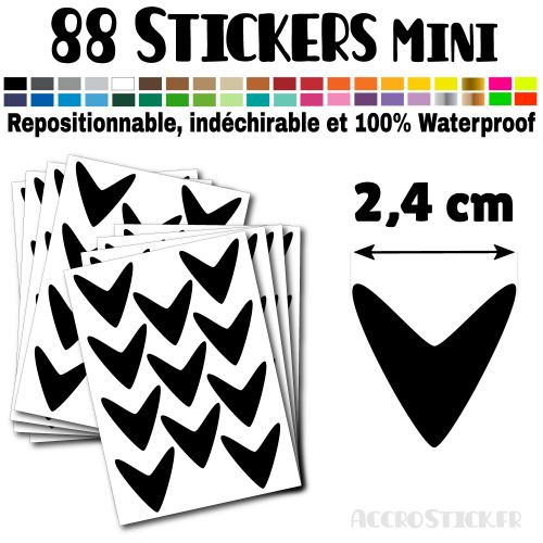 88 Flèches 2,4 cm - Stickers mini gommettes