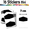 16 Etiquettes 7 cm - Stickers étiquettes gommettes