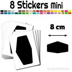 8 Etiquettes 8 cm - Stickers étiquettes gommettes