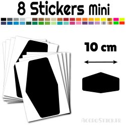 8 Etiquettes 10 cm - Stickers étiquettes gommettes