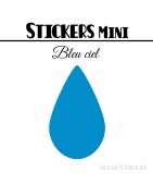 8 Gouttes d'eau 5 cm - Stickers mini gommettes