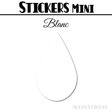 8 Gouttes d'eau 6 cm - Stickers mini gommettes