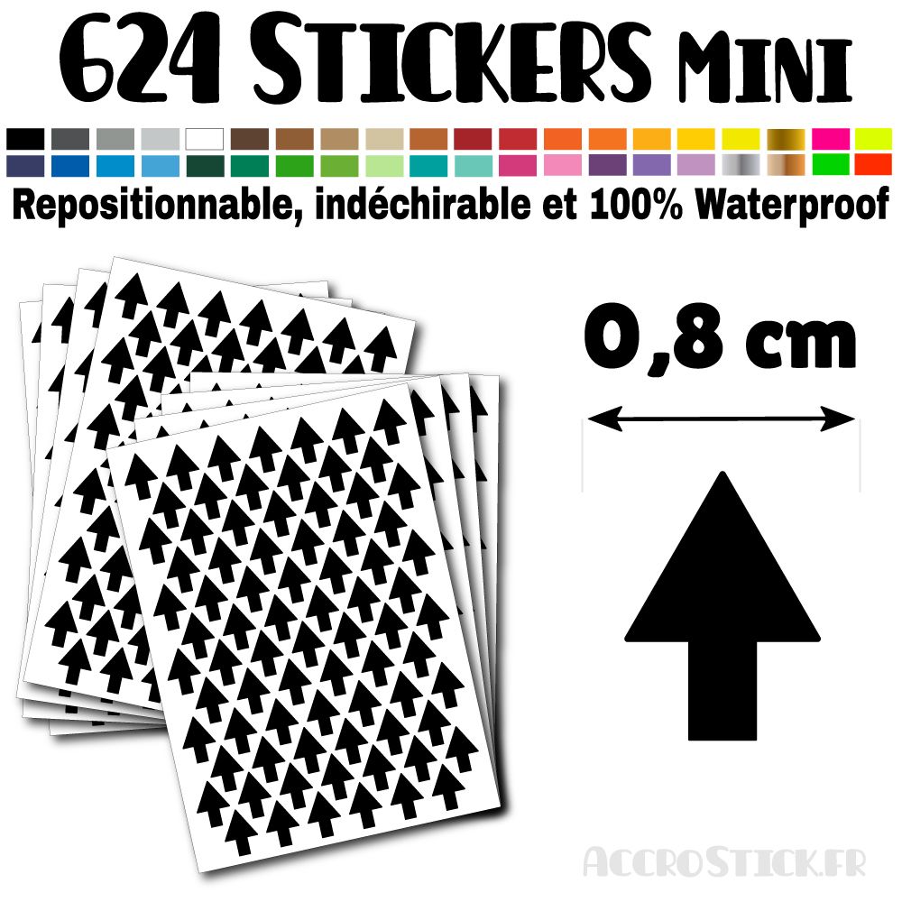 624 Flèches 0,8 cm - Stickers mini gommettes