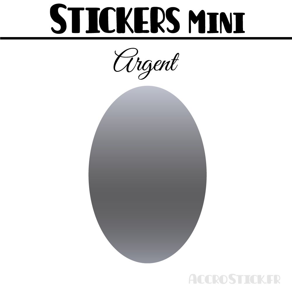 8 Ovales 6 cm - Stickers mini gommettes