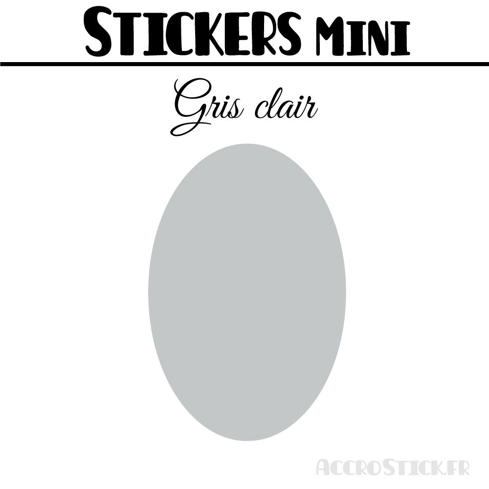 8 Ovales 6 cm - Stickers mini gommettes