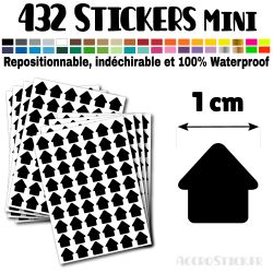 432 Maisons 1 cm - Stickers mini gommettes
