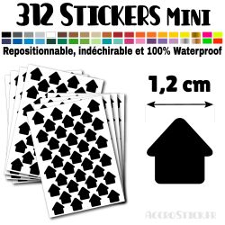 312 Maisons 1,2 cm - Stickers mini gommettes