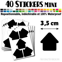 40 Maisons 3.5 cm - Stickers mini gommettes