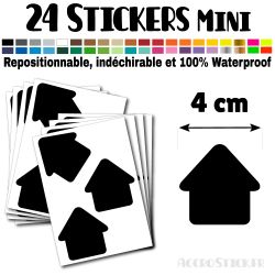 24 Maisons 4 cm - Stickers mini gommettes
