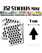 352 Flèches 1 cm - Stickers mini gommettes