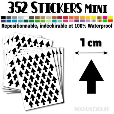 352 Flèches 1 cm - Stickers mini gommettes