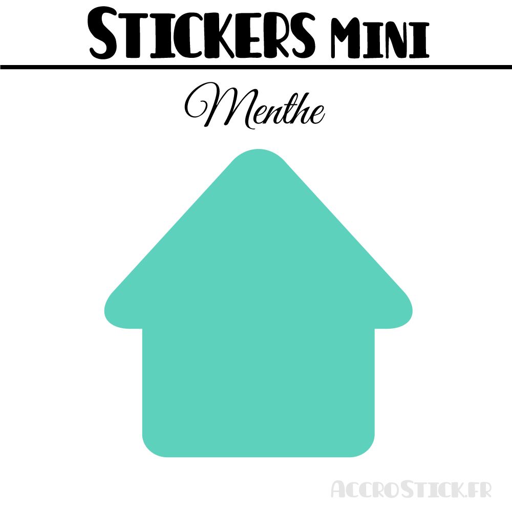 16 Maisons 5 cm - Stickers mini gommettes