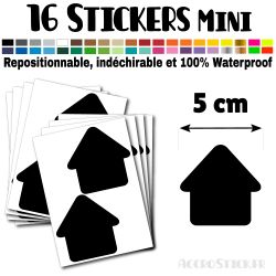 16 Maisons 5 cm - Stickers mini gommettes