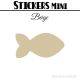 80 Poissons 3.5 cm - Stickers mini gommettes