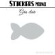 80 Poissons 3.5 cm - Stickers mini gommettes