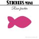 80 Poissons 3.5 cm - Stickers mini gommettes