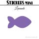 56 Poissons 4 cm - Stickers mini gommettes