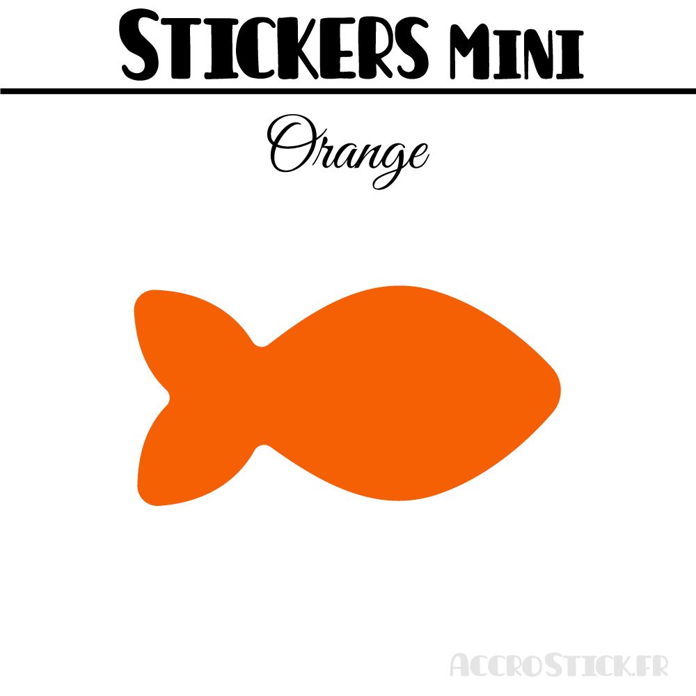 56 Poissons 4 cm - Stickers mini gommettes