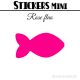 56 Poissons 4 cm - Stickers mini gommettes