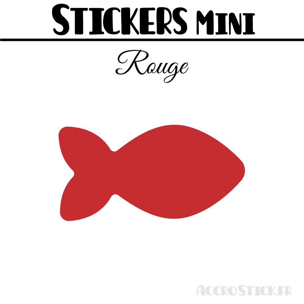 56 Poissons 4 cm - Stickers mini gommettes