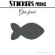 24 Poissons 6 cm - Stickers mini gommettes
