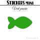24 Poissons 6 cm - Stickers mini gommettes