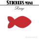 24 Poissons 7 cm - Stickers mini gommettes