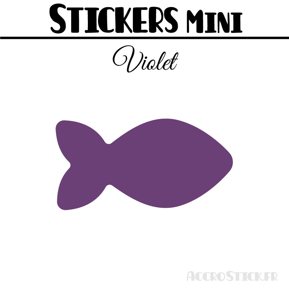 24 Poissons 7 cm - Stickers mini gommettes
