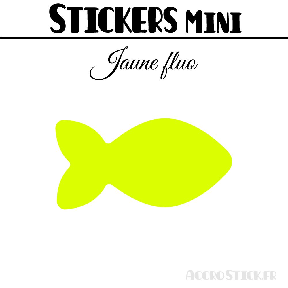 8 Poissons 8 cm - Stickers mini gommettes
