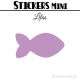 8 Poissons 8 cm - Stickers mini gommettes