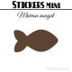 8 Poissons 8 cm - Stickers mini gommettes