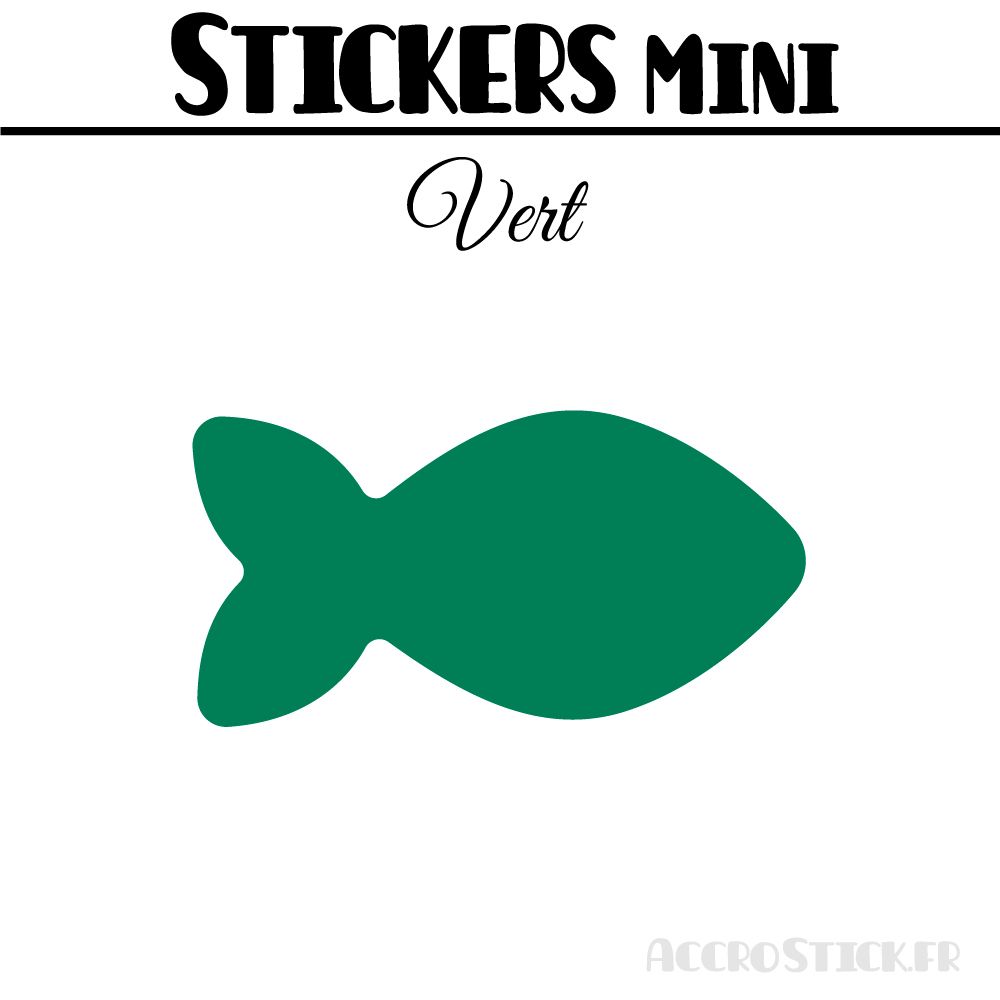 8 Poissons 8 cm - Stickers mini gommettes
