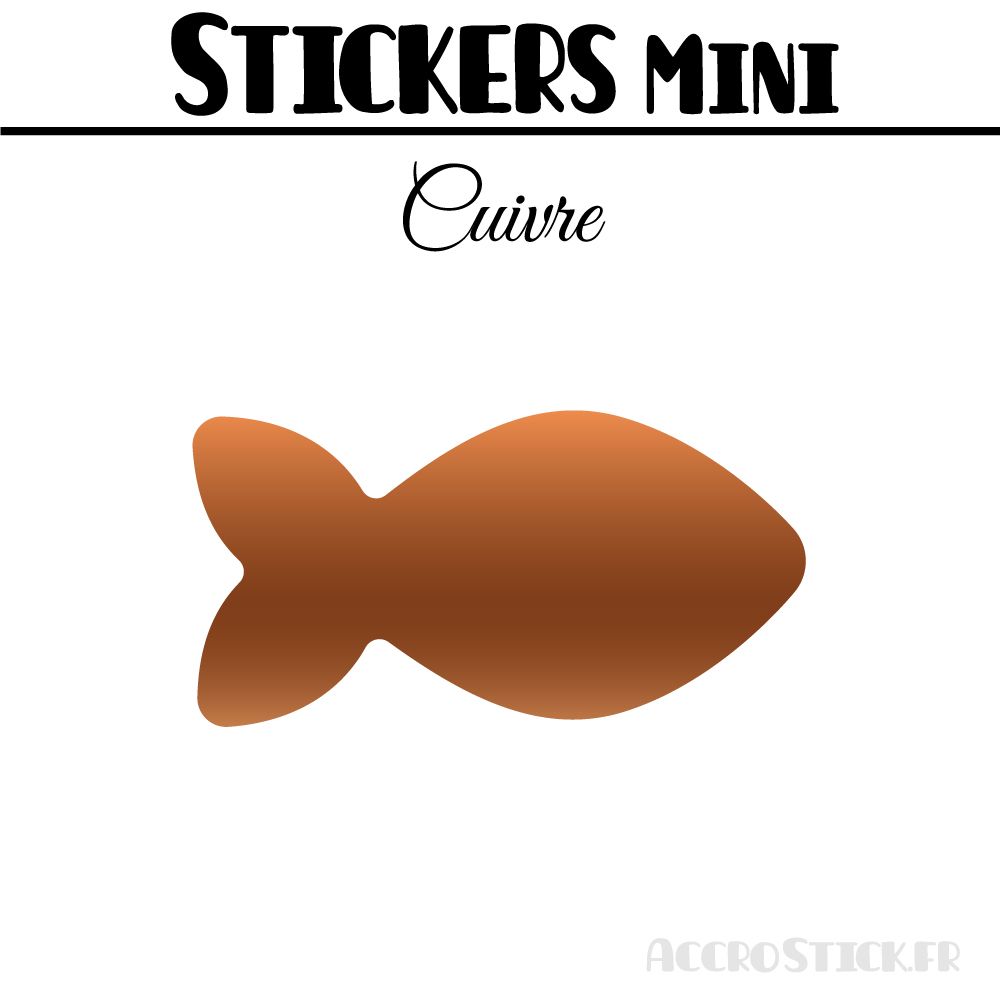 8 Poissons 9 cm - Stickers mini gommettes