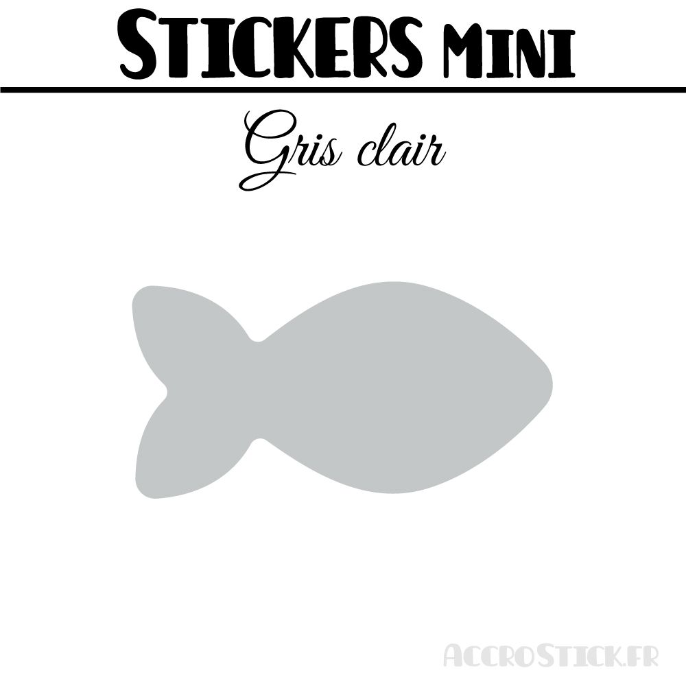 8 Poissons 9 cm - Stickers mini gommettes