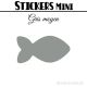 8 Poissons 9 cm - Stickers mini gommettes