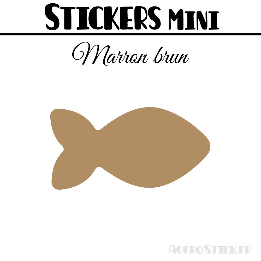 8 Poissons 9 cm - Stickers mini gommettes