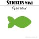 8 Poissons 9 cm - Stickers mini gommettes