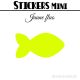 8 Poissons 10 cm - Stickers mini gommettes