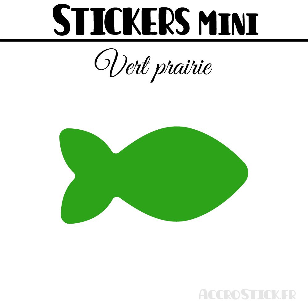 8 Poissons 10 cm - Stickers mini gommettes